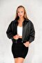 Oversize New Season Bomber Leather Jacket