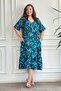V-Neck Imported Woven Viscon Dress with Ruffled Hem and Side Pockets