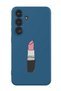 Protective Liquid Silicone Shockproof Case For Samsung Galaxy S25 (Blue) - Lipstick