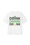Men's Drink Drank Drunk White Oversize Unisex Tshirt - 2