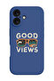 iPhone 16 Blue Protective Liquid Silicone Shockproof Case - Good views