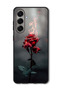 Case Compatible with Samsung Galaxy M56 6.74 Inch Protection Shockproof Cover Burning Red Rose