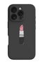 iPhone 16 Pro Black Protective Liquid Silicone Shockproof Case - Lipstick