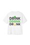 Women's Black Drink Drank Drunk Oversize Tshirt - 2