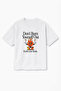 Oversize White Unisex Dont Burn Yourself Fire Printed T-Shirt T-Shirt