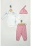 3 Piece Baby Girl Long Sleeve Snap Body Set, Set of 3