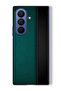 Case Compatible with Samsung Galaxy Z Fold 7 Protection Shockproof Cover Green Black Leather