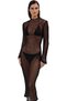 Women's Knitwear Maxi Beach Dress V-Neck Long Sleeve Stylish Summer Design Indispensable in Summer