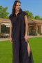 Women's Midi Length Cotton Voile Dress Shirt Collar Shift Casual Summer Summer Indispensable - 3