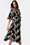 Women's Maxi Dress Floral Pattern A-Line Double Breasted Collar Viscose Summer Casual Quality Material - 3