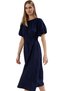 Women's a Line Midi Dress Balloon Sleeve Linen Look Woven Daily Use Quality Material