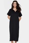 Women's Knitted Short Sleeve Polo Neck Midi Dress Comfortable Summer Casual Style Summer's Must-Have - 5