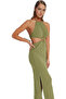 Women's Maxi Knitted Dress Halter Neckline Striped Pattern Summer Beach Chic Summer's Indispensable