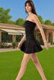 Women's Strapless Mini Knitted Evening Dress A-Line Summer Special Occasions Summer Indispensable - 3