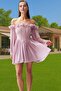 Women's A-Line Chiffon Evening Dress Flounced Long Sleeves Summer Trend Design Durable Material - 3