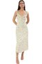 Women's Floral a Line Midi Dress V Neck Ruffle Detail Summer Casual Modern Design