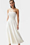 Women's A-Line Midi Length Strapless Evening Dress Floral Pattern Summer Collection Daily Use - 2