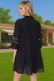 Women's Mini Beach Dress V Neck Lace Detail Cotton Summer Casual Modern Design - 5