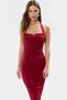 Women's Maxi Bodycon Knitted Dress V Neck Thin Strap Summer Stylish Daily Use Modern Design - 2
