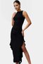 Women's Maxi Dress Knitted Fabric Boat Neck Ruffle Detail Stylish Summer Summer Indispensable - 4