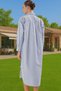 Women's Linen Look Midi Length Beach Dress Striped Detail Relaxed Cut Summer Daily Use - 5