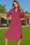 Women's Midi Length Poplin Woven Dress Casual Daily Summer Design Summer Indispensable - 4