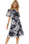 Women's Chiffon A-Line Midi Dress Angel Sleeve Summer Casual Use Indispensable in Summer