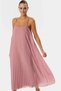 Women Maxi Pleated a Line Tulle Dress Knitted Fabric Comfortable Casual Style Summer's Must-Have - 3