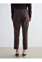 Brown Slim Fit Women's Cigarette Pants - 2