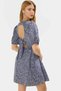 Women's Floral Print Mini Dress Crew Neck Short Sleeve Summer Casual Durable Material - 3