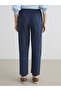 Indigo Elastic Waist Modal Blend Women's Trousers - 8
