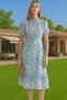 Women's A-Line Midi Length Ruffled Floral Dress Summer Casual Weekend Summer Essential - 4