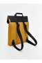 Yellow Leather Look Men's Backpack - 3