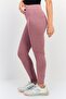 Women Tight Fit Brand Logo 7/8 Training Tights, Maroon Heather - 3