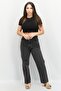 Women Dad Fit Wash Non Stretchable Jeans, Black - 4