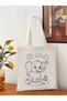 Cute Elephant Painting Bag Hobby 35*40 cm Raw Cloth Bag Painting Kindergarten Children Activity Painting - 3