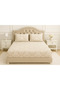 Double Cotton Fitted Sheet + 2 Pillowcases Bedding Set Durable Patterned Set