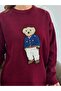 Teddy Bear Embroidered Women's Knitwear Sweater - 6