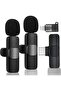 NEW Compatible Wireless Lavalier Microphone for iPhone iPad, 2 Professional Wireless Lavalier Microp