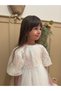 White Sequin Detailed Hemline Ruffled Girl's Baby Girl's Evening Dress - 2