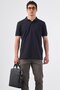 Men's Slim Fit Polo Collar Black T-Shirt