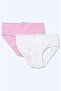 Girl's 2Li Children's Basic 100% Cotton Panties 6632 Pink Color