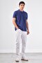 Men's Slim Fit Polo Neck Navy Blue T-Shirt - 3