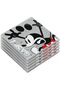 5-Piece MICKEY I AM & MINNIE I AM Collection Coaster Set - Glazed Ceramic Drink Coasters - 3