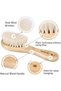 Baby Hair Brush and Comb Set for Newborns & Toddlers - Natural Soft Goat Bristles and Wooden - 6