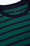 Boy's Striped Interlock Long Sleeve 100% Cotton T-Shirt 8530 Green Color - 4