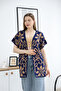 V-Neck Unlined Jacquard Panel Floral Patterned Seasonal Knitwear Vest Cardigan - 5