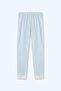 Boy's Striped 100% Cotton Pajama Set 9809 Medium Blue Color - 5