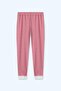 Girl's striped 100% cotton pajama set - white - 5