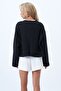 Black Crew Neck Double Pocket Textured Jacket Alc-X14375 - 6